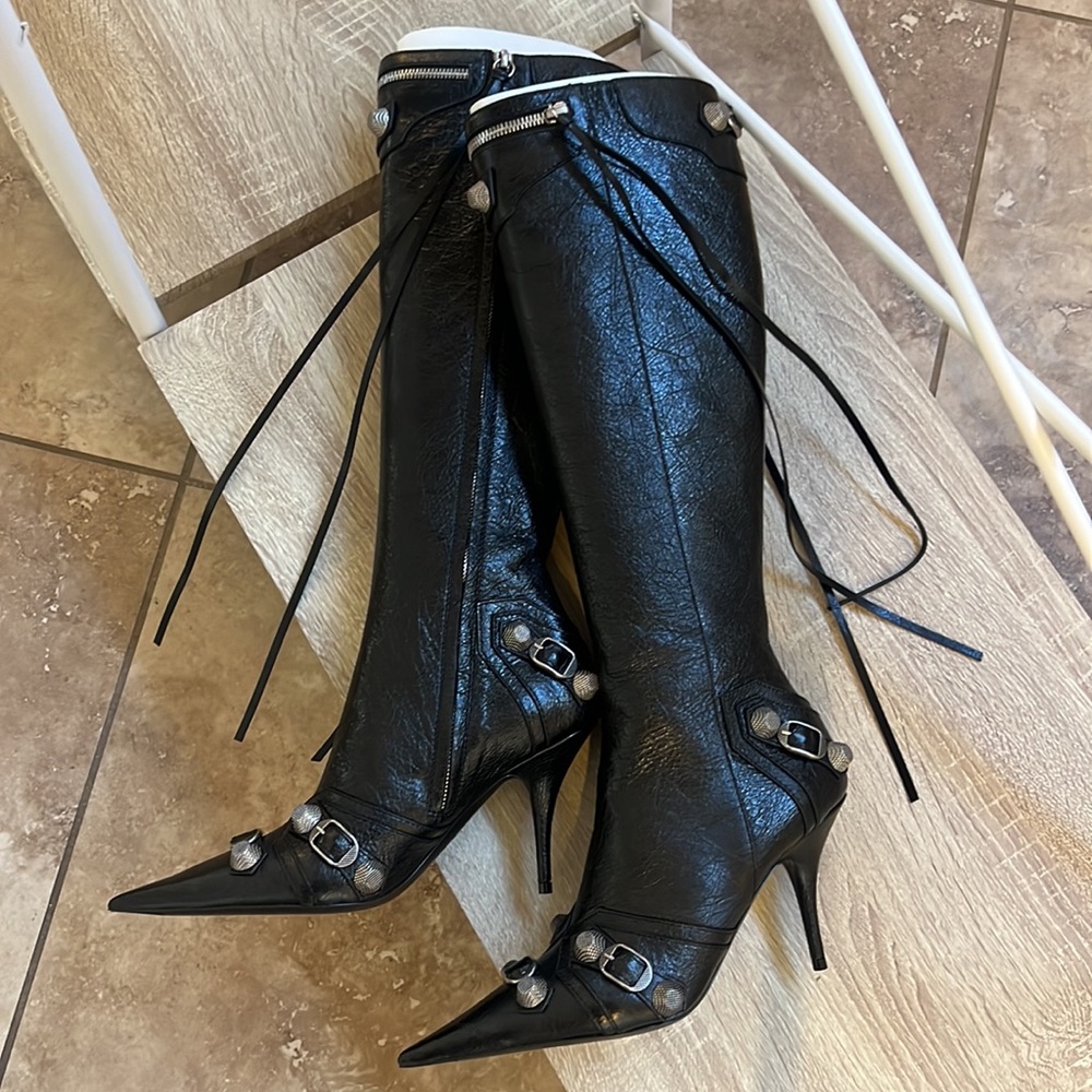 BRAND NEW - BALENCIAGA CAGOLE 90mm Lambskin Black boots